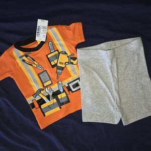 Carter's Orange and Gray Kids Pajama Set